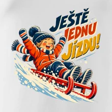 Rodinná vánoční trička - Ještě jednu jízdu dítě sáňkování