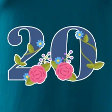 Květinové číslo kreslené - 20