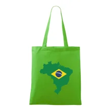 Brazílie vlajka v mapě