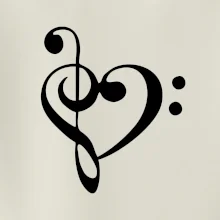 Houslový klíč srdce