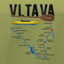 Mapa řeky Vltavy
