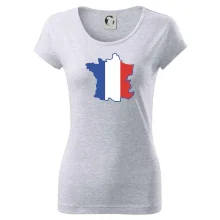 Francouzská vlajka mapa obrys