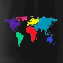 Světové kontinenty bez názvů - barevné