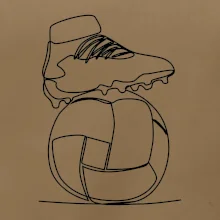 Fotbalový míč kopačka jedním tahem