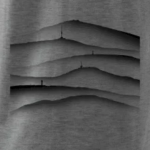 Stínované siluety Českých hor