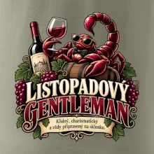 Listopadový gentleman se sklenkou červeného vína