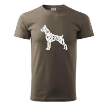 Doberman - nápis v tělě