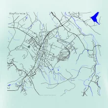 Kopřivnice - Mapa s vodními toky