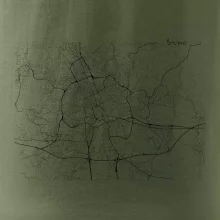 Černobílá mapa Brno