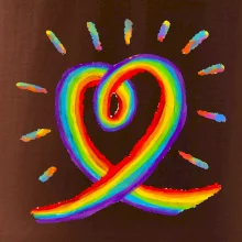 Srdce pride duha kreslená