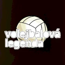 Volejbalová legenda - bílé písmo