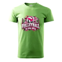 Volejbalový míč u sítě eat sleep repeat