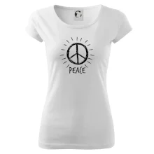 Peace symbol černobílý