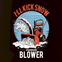 Kick snow blower