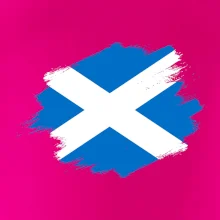 Skotská vlajka kreslená štetcem