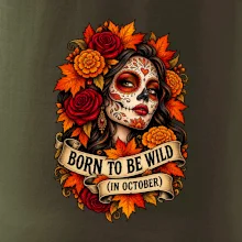 Born to be wild podzimní květinová lebka