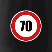 Dopravní značka - omezení rychlosti 70