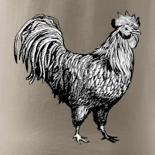 Kohout kreslený černobílý