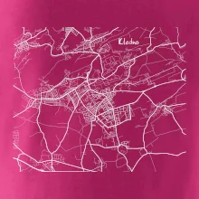 Černobílá mapa Kladno