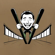 Vysmátý kreslený skokan