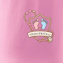 Pro nejmenší - pediatrický štít s otisky nožiček