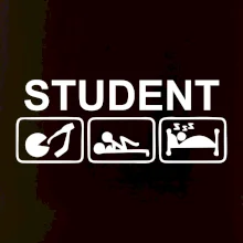 Pít užívat spát - student