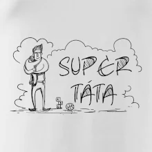 Kreslený nápis super táta