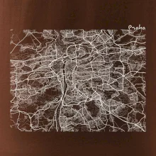 Mapy měst černobílé Praha