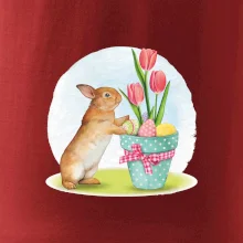 Velikonoční zajíček tulipány