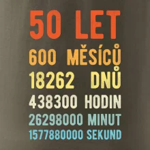 Narozeniny 50 přepočet času