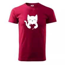 Kočka drží srdce