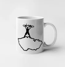 Mapa ČR - cyklista na prsou