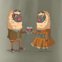 Alpaky s vínem pár