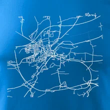 Mapy měst černobílé Slaný