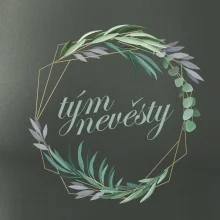 Tým nevěsty květinový kruh zelený