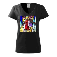 Vitráž - Ježíš a kříž