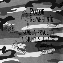Pozor řemeslník skvělá práce silný slova Pozor řemeslník skvělá práce silný slova