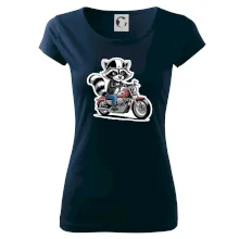 Mýval na motorce kreslený