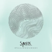 Smrk - vrstevnice v kruhu