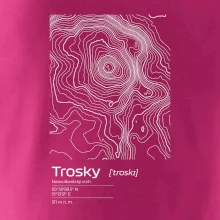 Trosky - vrstevnice v obdélníku
