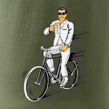 Gentleman na kole s pivem