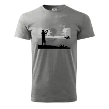 Lovec a ohař v lese