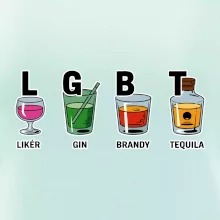 LGBT -  Likér, Gin, Brandy, Tequila