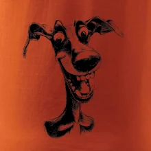 Černobílá karikatura chrt