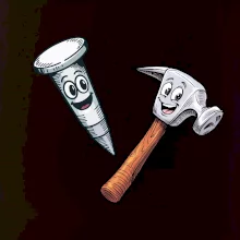 Parové triko - Kladivo a hřebík