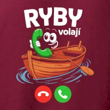 Karikatura ryby volají