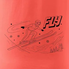 Skokan na lyžích černý obrázek FLY