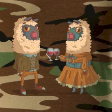 Alpaky s vínem pár