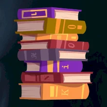 Knihomol stojící knihy