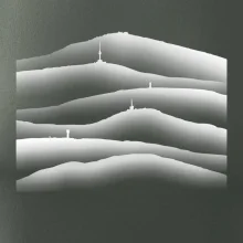 Stínované siluety Českých hor